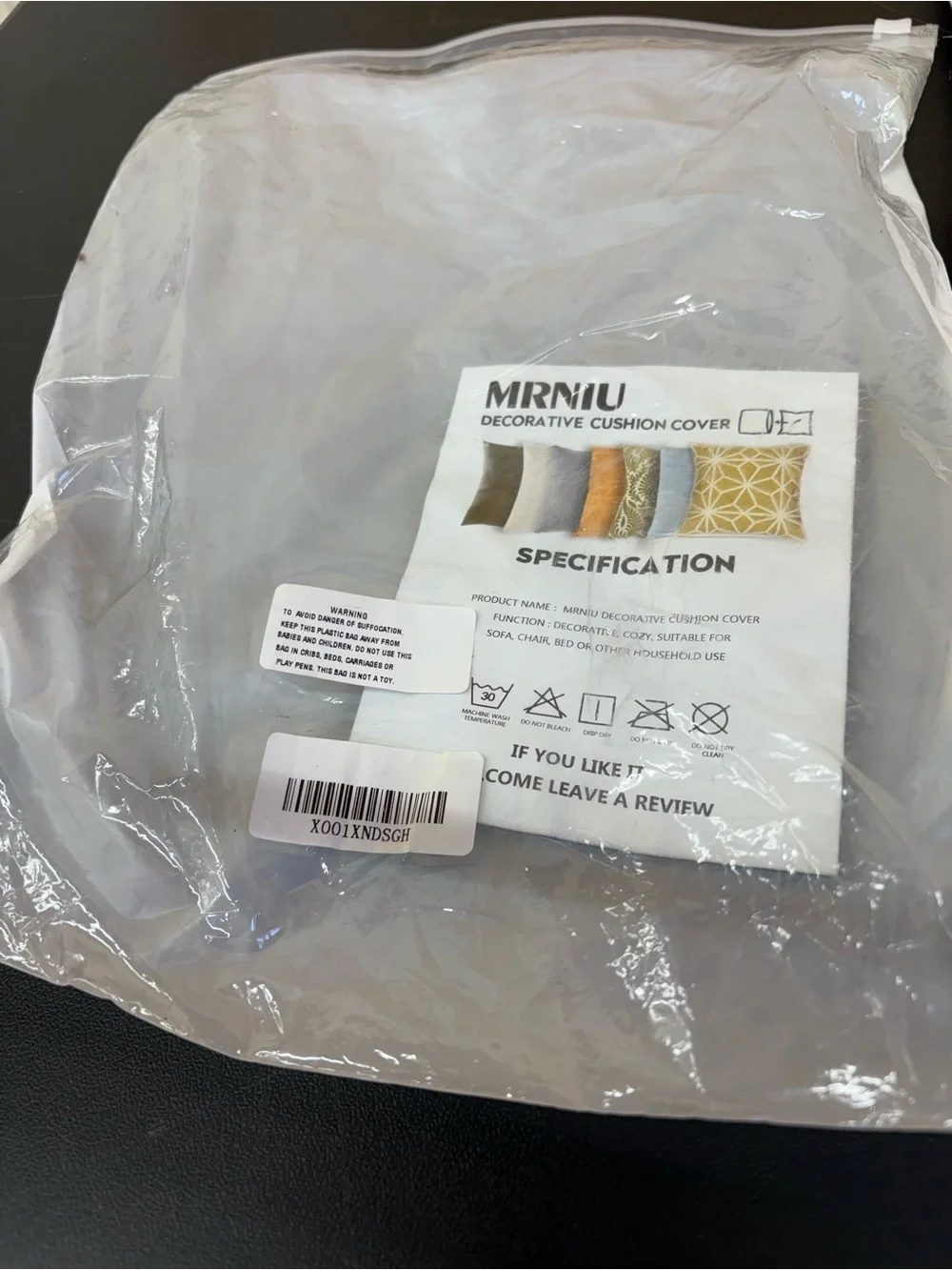 Set of 2 MRNIU pillow covers 18”x18” new